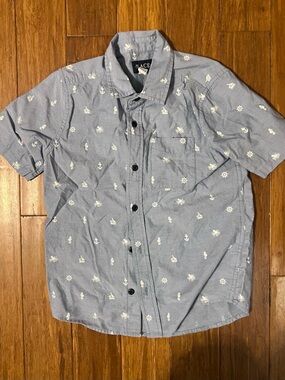 The Children's Place Light Blue Short-Sleeve Nautical Button-Down Shirt